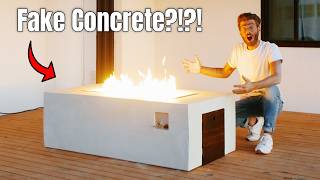 This DIY "Concrete" Fire-Pit Coffee Table is HOLLOW!?!?