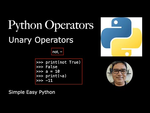 Python Operators Unary Operators
