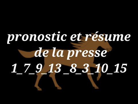 Pronostic et base quinté 03/08/2021