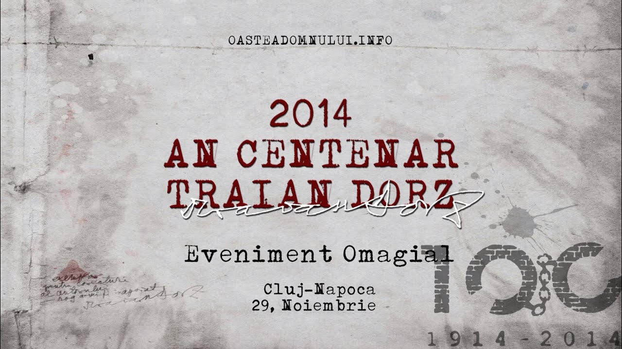 CENTENAR TRAIAN DORZ – Simpozion Cluj-Napoca, 29 nov. 2014