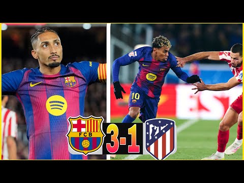 BARÇA 3-1 ATLETICO MADRID ! RAPHINHA BOUILLANT ! PEDRI WOW - LEWANDOWSKI RATE ENCORE SON PENALTY..