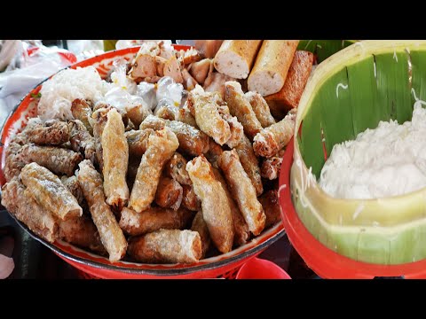 Psar Kraom Chhbar Ampov Market, Amazing Food And People Activities, Phnom Penh Popular Market - 4K