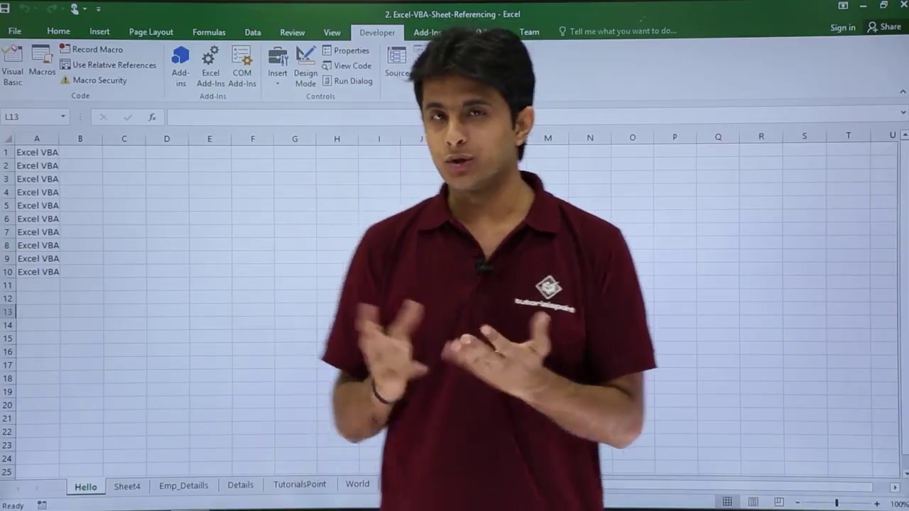 How to add a sheet name in VBA? Tipseri