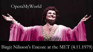 Birgit Nilsson&#39;s Encore at the MET singing “Hojotoho!” (04.11.1979)
