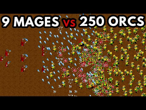 9 Mages vs 250 Orcs - WarCraft 2 FIGHT CLUB