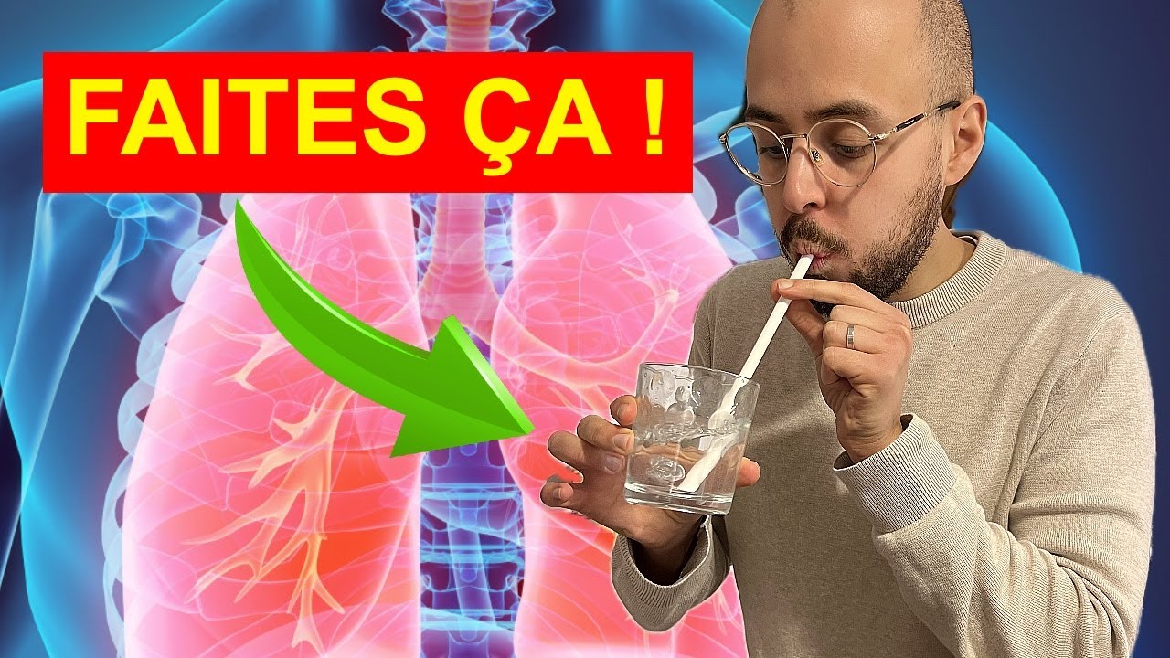 Comment dégager ses bronches avec une paille et un verre d’eau ?