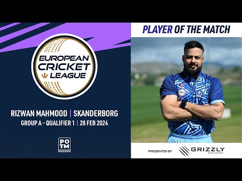POTM:R.Mahmood - SKA vs JIB |Group A, Qualifier 1|European Cricket League 2024|28 Feb 2024|ECL24.012