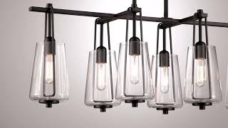 Watch A Video About the Possini Euro Wexford Black 6 Light Island Pendant