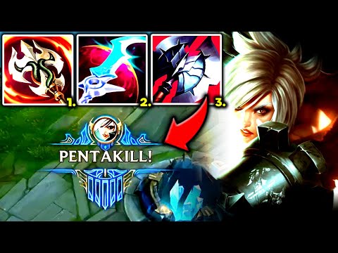 RIVEN TOP META BUILD IS STILL TOO STRONG! (1V9 PENTA KILL) - S13 Riven TOP Gameplay!