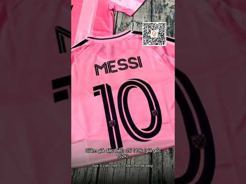 Áo đá bóng trẻ em Messi - Vải mè kim cao cấp, thoáng mát, vừa vặn, giảm giá hấp dẫn
