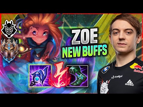CAPS TRIES ZOE WITH NEW BUFFS! - G2 Caps Plays Zoe MID vs Kog'maw! | Patch 11.18