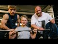 BANKDRÜCKEN mit Robin und Moritz, den beiden 14jährigen!
