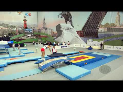 ODINTSOV Aleksandr (RUS) - 2018 Trampoline Worlds, St. Petersburg (RUS) - Qualif Double Mini R1