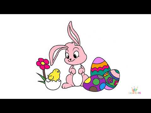 Coloriage lapin de paques à imprimer gratuit - Coloriagecrayon
