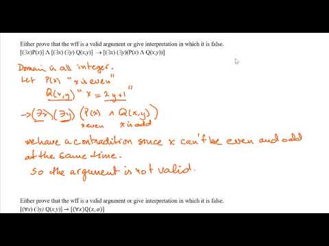 Predicate Logic and Valid Arguments