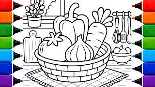 These Vegetables Look Good Enough to Eat! l Coloring Page