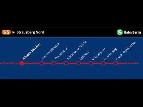 [S Bahn Berlin] Ansagen S5 Westkreuz - Strausberg Nord (schön laut ab Warschauer Str xD)