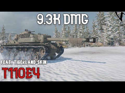T110E4 feat. Tigerland Skin: 9.3K Damage: WoT Console - World of Tanks Console