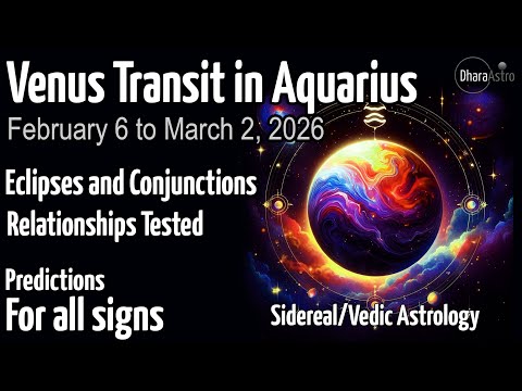 Venus Transit in Aquarius 2026 | Eclipse + conjunctions | Vedic Astrology Predictions #astrology
