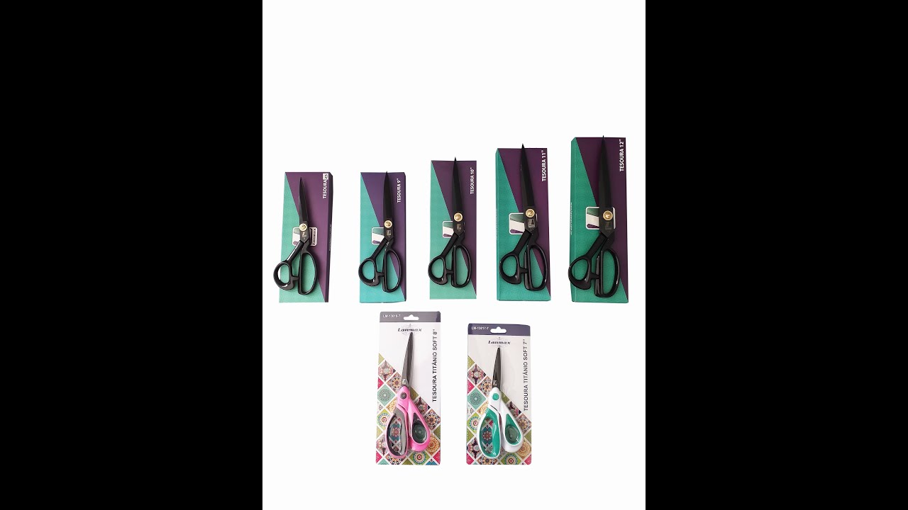 Tesouras Costura Reforçada de Titanium modelos e numerações