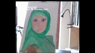 Painting Indian Woman Portrait in Acrylics - Time Lapse