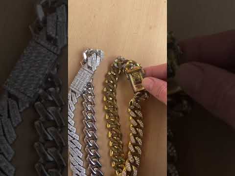 Lil Galil shows off his chains #cubanchain #diamond #gold #ice #icedout