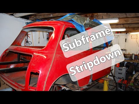 Austin mini - Rear subframe strip down