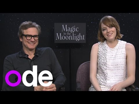 月光下的魔法》。艾瑪-斯通和科林-費斯躲避問題，討論他們的未來。 (Magic In The Moonlight: Emma Stone and Colin Firth dodge questions and discuss their futures)