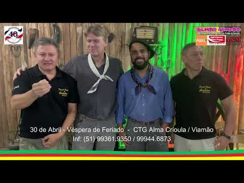 Convite Baile 40 Anos CTG Alma Crioula