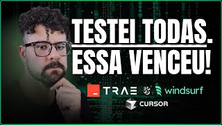 Qual a melhor IDE com IA? Comparei preços do Cursor, Windsurf e Trae