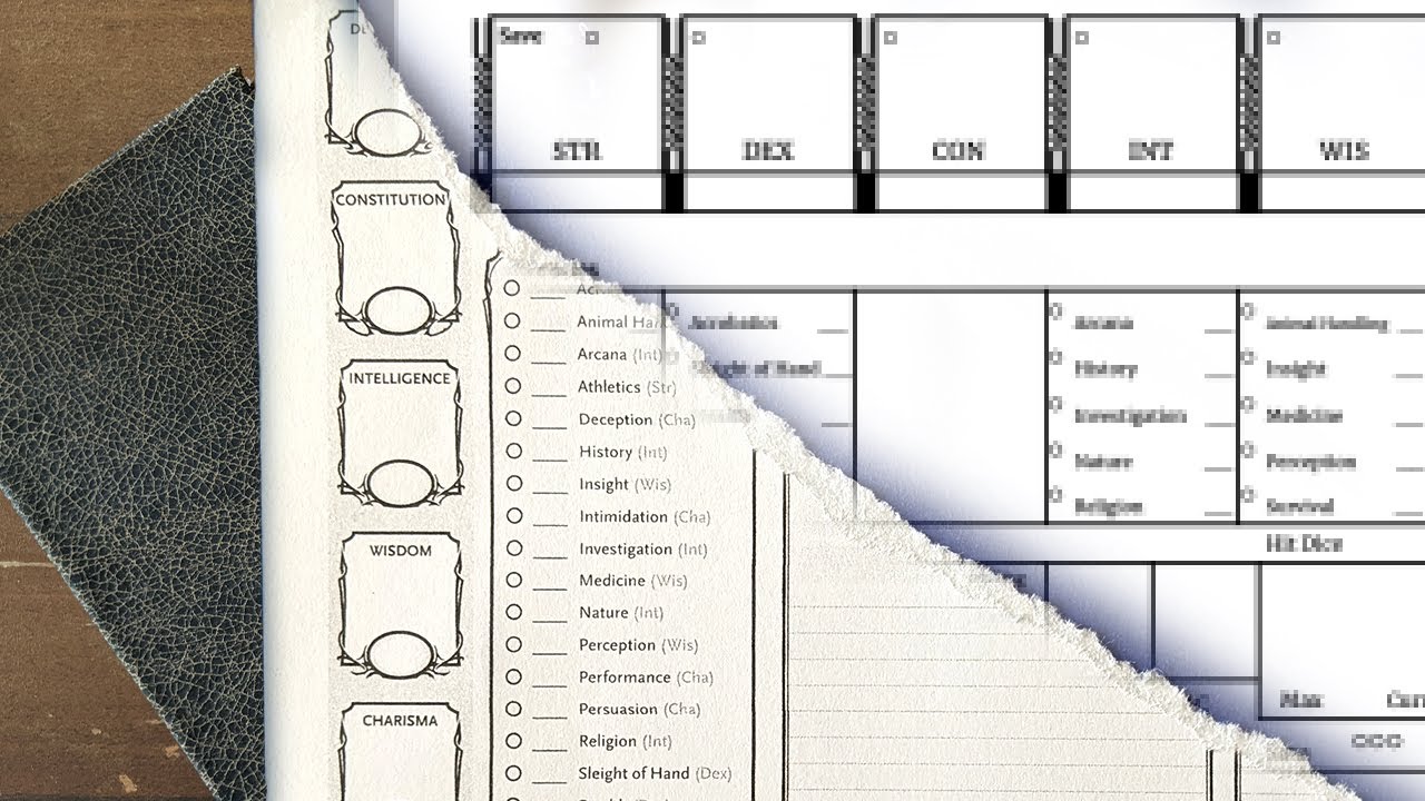 A Better DnD Character Sheet