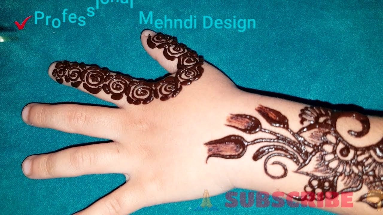 Simple Easy Mehndi Design for babygirl | kids | children | girls