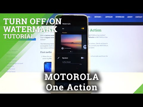 How to Find Watermark Settings in Motorola One Action - Camera Watermark Feature