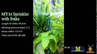 3/8" MY33 Micro G-Sprinkler with Stakes