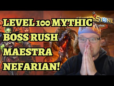 Doing a LEVEL 100 Mythic Boss Rush - Maestra and Nefarian - Hearthstone Mercenaries