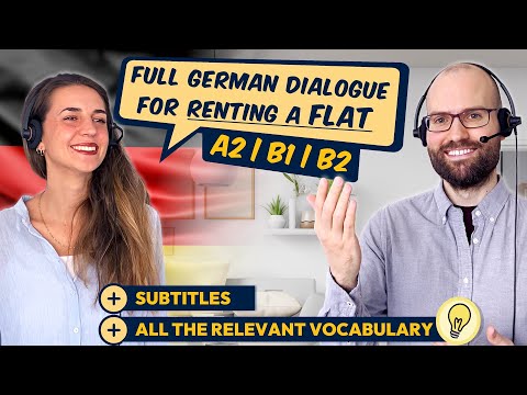 Dialogue Allemand pour Location d'Appartement (A2, B1, B2) 🔑🏠 | Rendez-vous + Visite avec Agent