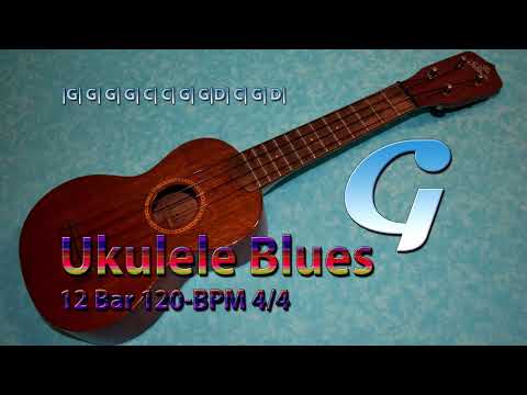 12 Bar Ukulele Blues |Pentatonic| G-major  120 BPM | 4/4 | Backing Track Jam