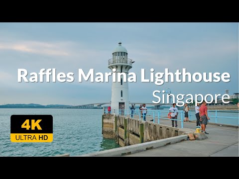 4K UHD Walking Tour - Raffles Marina Lighthouse #lighthouse #rafflesmarina #tuaslink