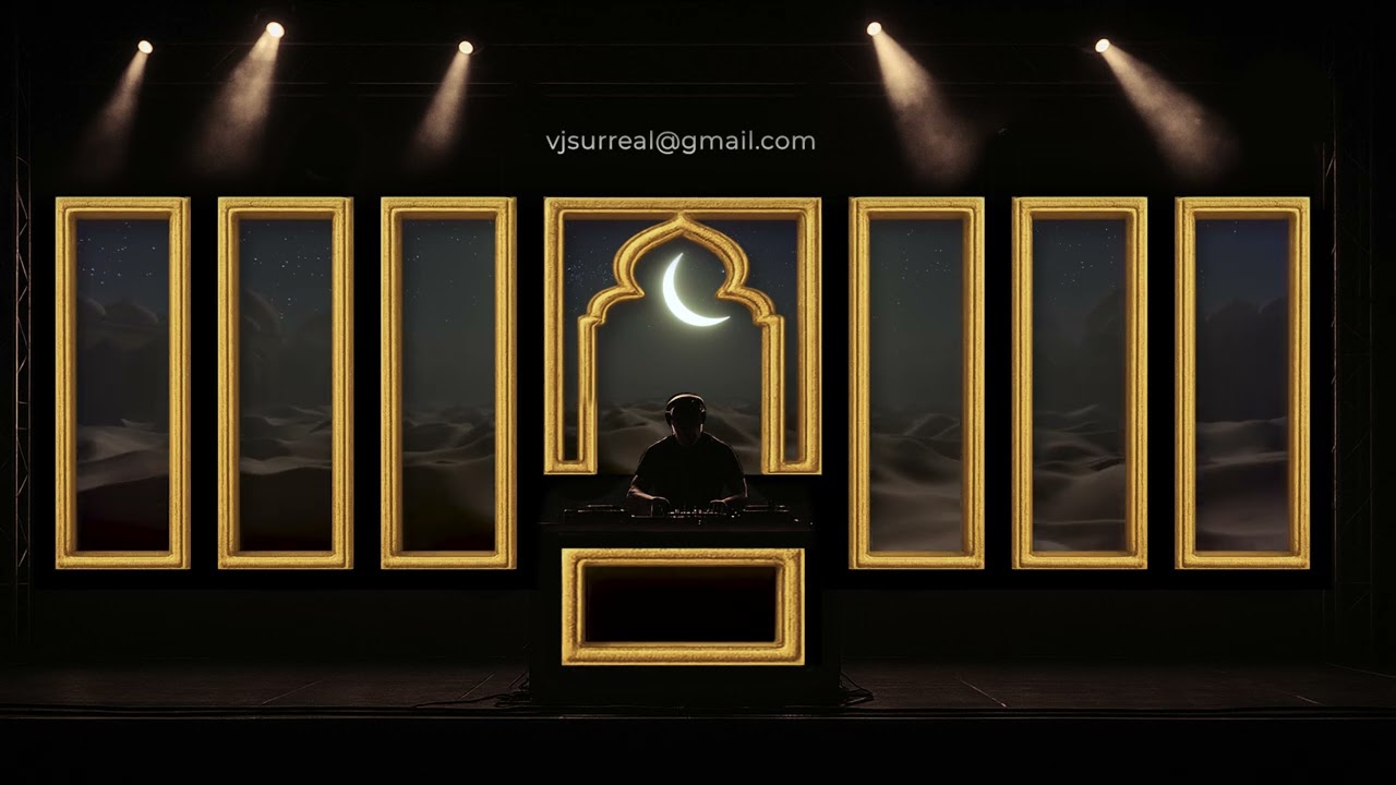 Live visuals em evento de música eletrônica