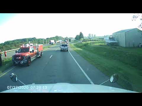 BAD CAR CRASH Circleville , Ohio Highway 23, 7-27-2020 ,    0730 Am