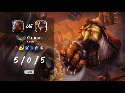 Gragas Jungle vs Rumble - EUW Challenger Patch 13.9