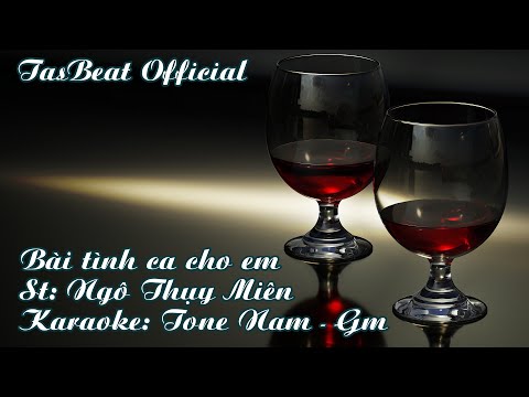 Karaoke Bài Tình Ca Cho Em - Tone Nam | TAS BEAT
