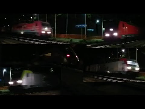 1 ora di orologio in stazione a Mignanego con 6 treni merci su 10 transitati