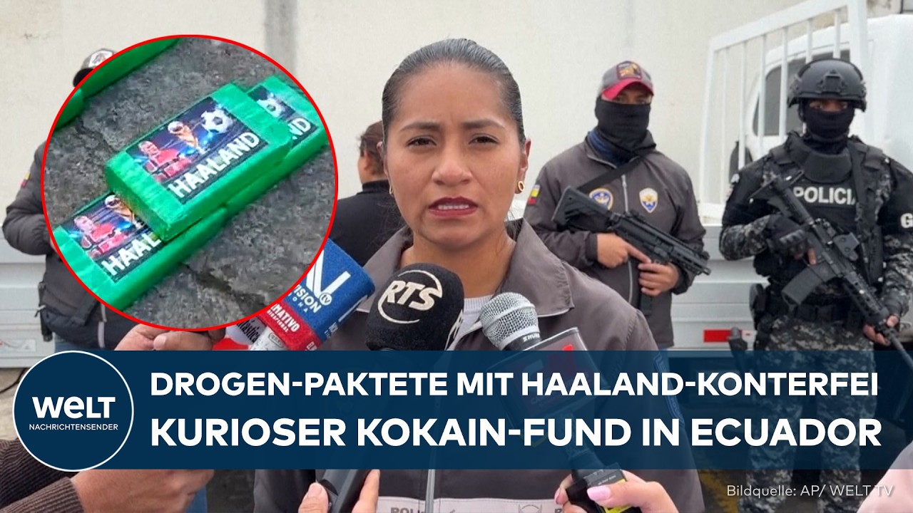 ECUADOR: Kuriose Kokain-Pakete mit Haaland-Konterfei! – Rekordfund an Grenze zu Kolumbien