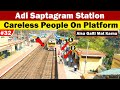 A Careless Man Spitting On Railway Track In Front Of Running Train At Very Risky At Adi Saptagram