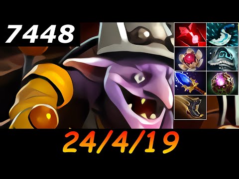 Dota 2 Timbersaw 7448 MMR 24/4/19 (Kills/Deaths/Assists) Ranked Full Gameplay