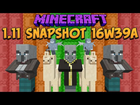 Minecraft 1.11 Snapshot 16w39a Lama. Illager, Shulker Box e Observer Block