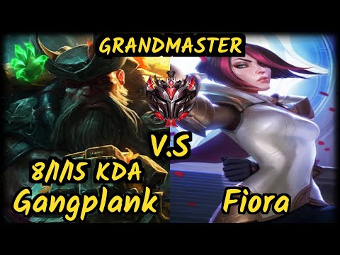 LEP (GANGPLANK) vs FIORA - 8/1/15 KDA TOP GAMEPLAY - BR Ranked GRANDMASTER