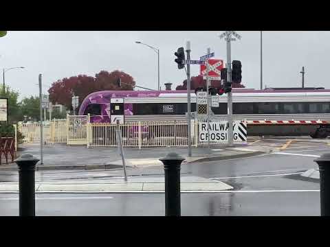 Vline vlocity at Ballarat level crossing