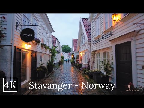 Ambient Walking in the Rain || Stavanger, Norway